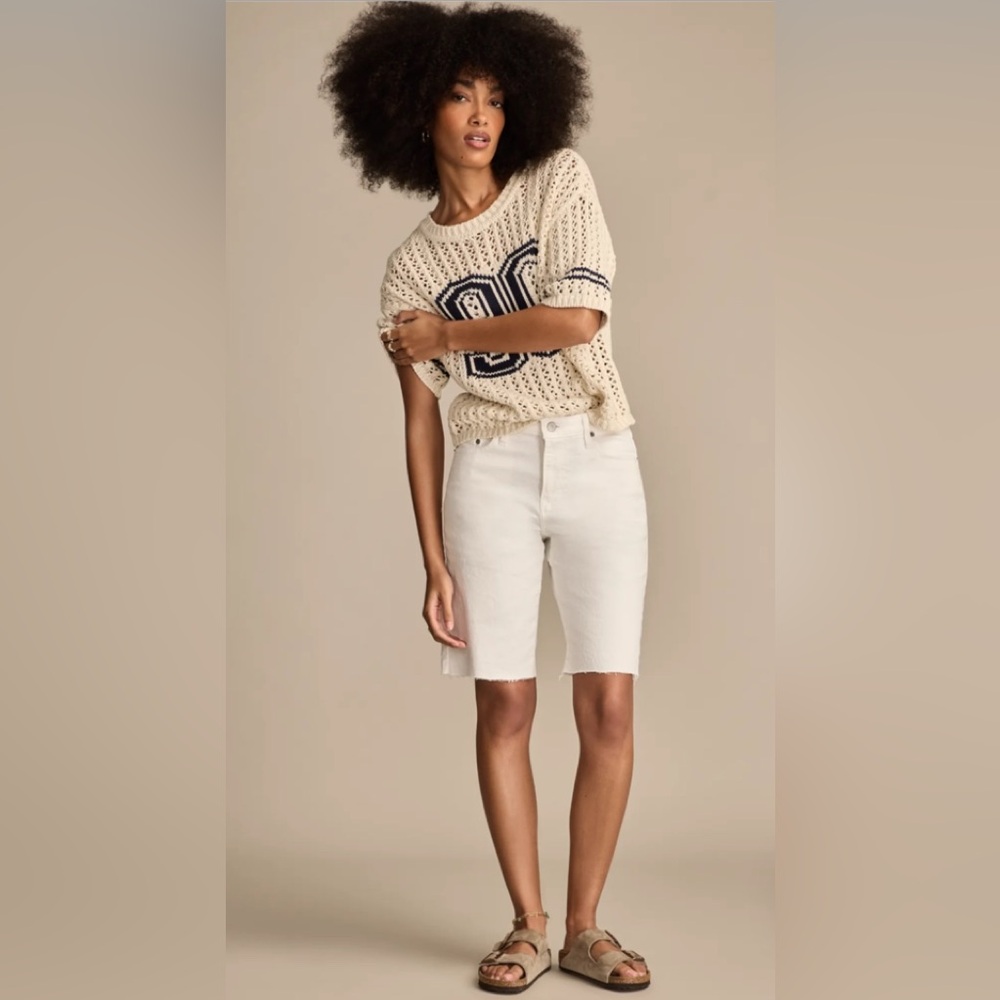 NWT Lucky Brand Cream Jean Bermuda Shorts
